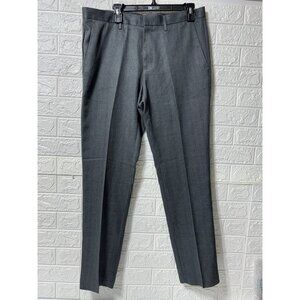 New w/o Tags - Perry Ellis Slim Fit Grey Plaid Dress Pants Women's Size 34 x 32